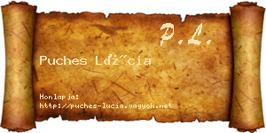 Puches Lúcia névjegykártya